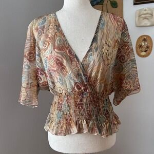 Retro Organza Dolman Top